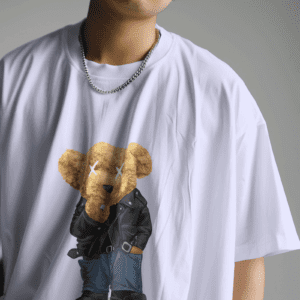 Smoking bear Unisex oversized T-shirt