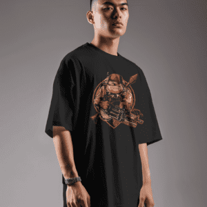 Machine gun dog Unisex oversized T-shirt